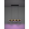 Oświetlenie Eglo HORNWOOD-Z Lampa wisząca LED Brązowy, Czarny, 4-punktowe, Zmieniacz kolorów