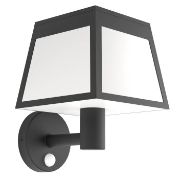 Oświetlenie Eglo ALTILIA Lampa solarna LED Czarny, 1-punktowy, Czujnik ruchu