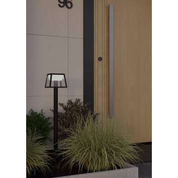Oświetlenie Eglo ALTILIA Lampa solarna LED Czarny, 1-punktowy, Czujnik ruchu