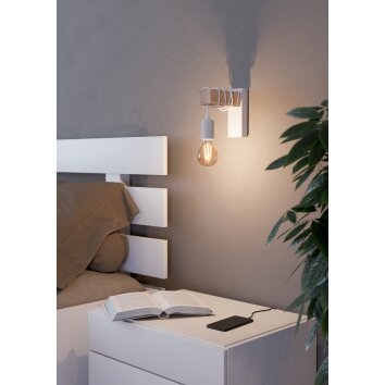 Oświetlenie Eglo TOWNSHEND Lampa ścienna Biały, 1-punktowy Oświetlenie Eglo TOWNSHEND Lampa ścienna Biały, 1-punktowy