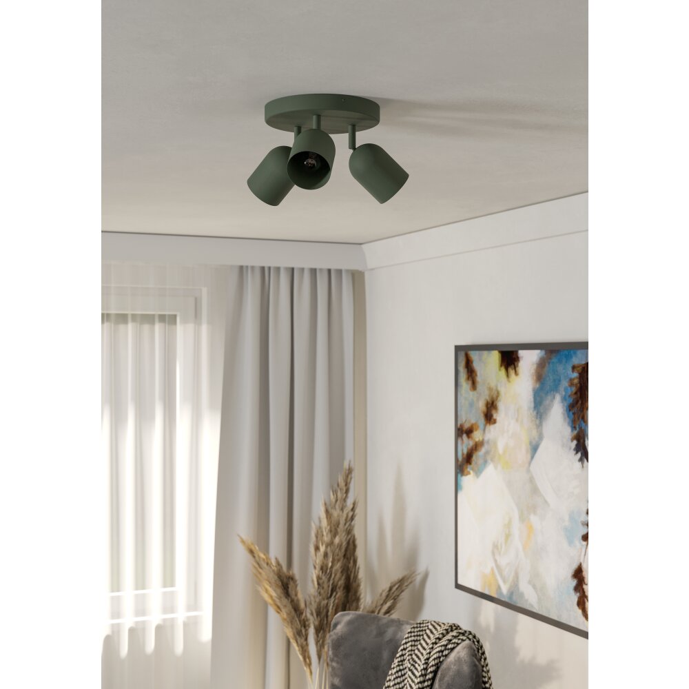 Oświetlenie Eglo TILSTON Lampa sufitowa, Spot sufitowy Zielony, 3-punktowe main product photo