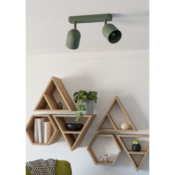 Oświetlenie Eglo TILSTON Lampa sufitowa, Spot sufitowy Zielony, 2-punktowe
