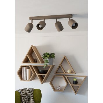 Oświetlenie Eglo TILSTON lampa sufitowa, spot sufitowy piaskowy, 4-punktowe