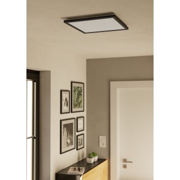 Oświetlenie Eglo ROVITO-R Lampa sufitowa LED Czarny, Zdalne sterowanie