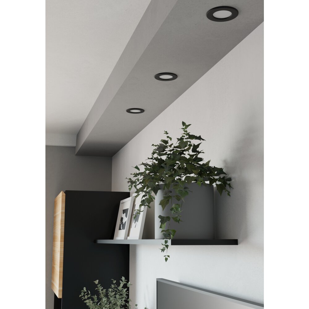 Oświetlenie Eglo EGLO Oprawa wpuszczana LED Czarny, Zmieniacz kolorów main product photo