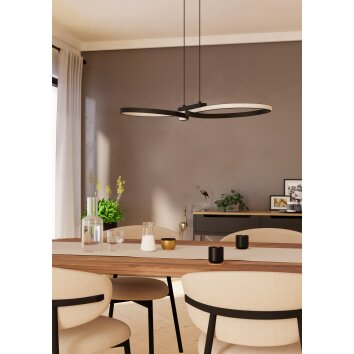Oświetlenie Eglo SERPINS Lampa wisząca LED Czarny
