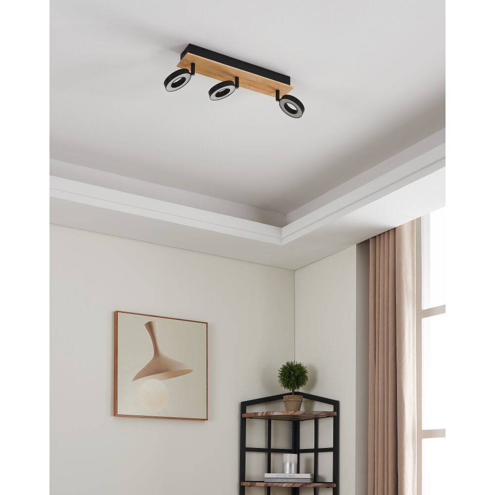 Oświetlenie Eglo RIELVES Lampa sufitowa, Spot sufitowy LED Brązowy, Czarny main product photo