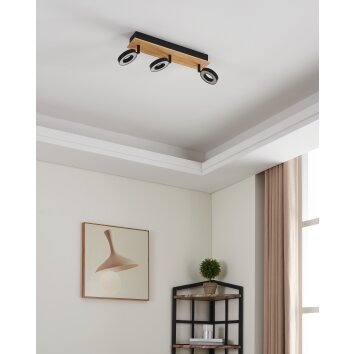 Oświetlenie Eglo RIELVES Lampa sufitowa, Spot sufitowy LED Brązowy, Czarny