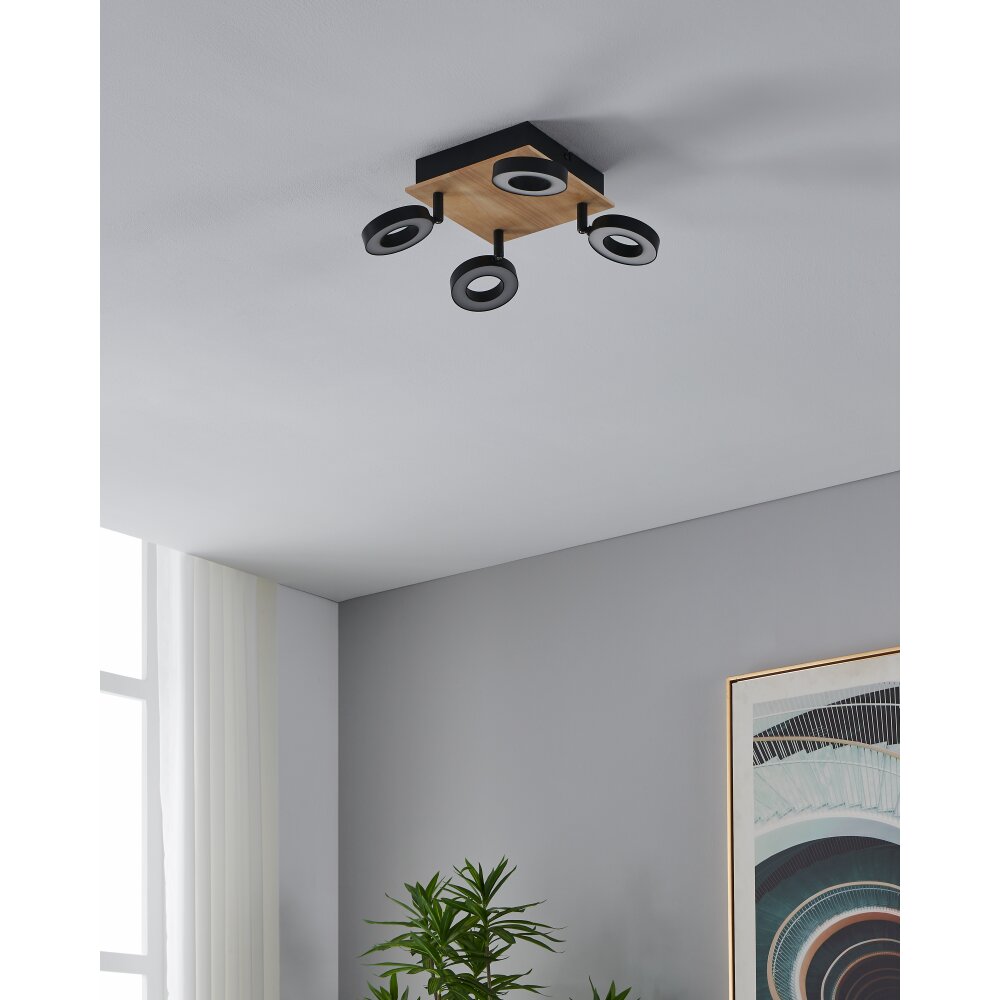 Oświetlenie Eglo RIELVES Lampa sufitowa, Spot sufitowy LED Brązowy, Czarny main product photo