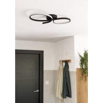 Oświetlenie Eglo SERPINS Lampa sufitowa LED Czarny