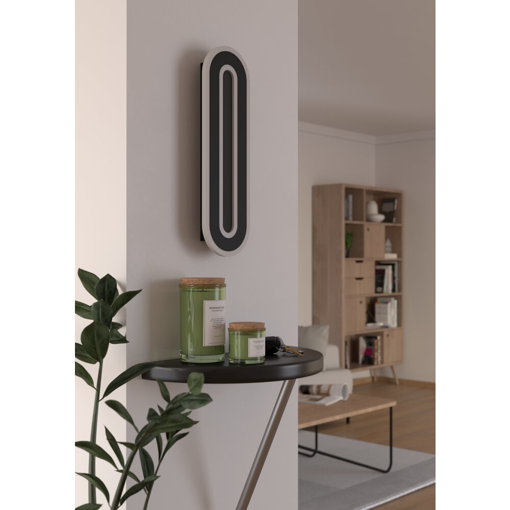 Oświetlenie Eglo MACCHIONI Lampa ścienna LED Czarny, Biały main product photo