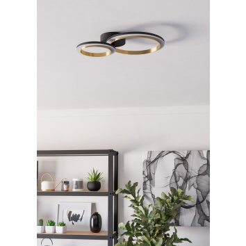 Oświetlenie Eglo CALLIERA Lampa sufitowa LED Mosiądz, Czarny