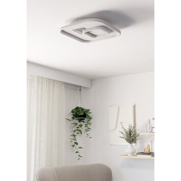 Oświetlenie Eglo TIRIOLO Lampa sufitowa, Oświetlenie ścienne i sufitowe LED Srebrny, Biały
