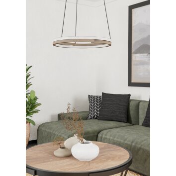 Oświetlenie Eglo MEZZOMONTE lampa wisząca LED piaskowy, Zdalne sterowanie