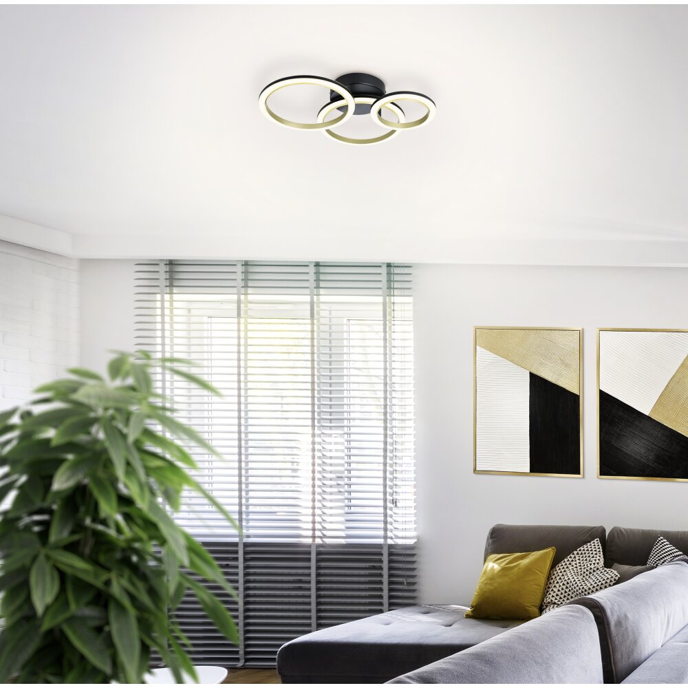 Oświetlenie Eglo CALLIERA Lampa sufitowa LED Mosiądz, Czarny main product photo