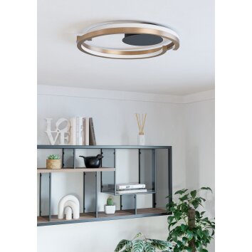 Oświetlenie Eglo MEZZOMONTE Lampa sufitowa LED Brązowy, Czarny, Zdalne sterowanie