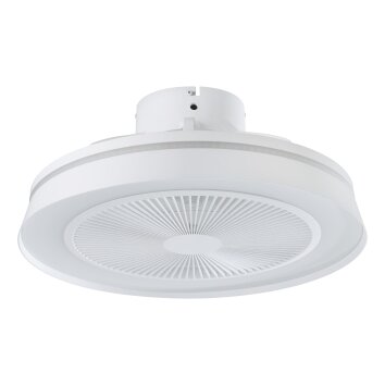Oświetlenie Eglo mit lampa z wentylatorem LED bialy matowy, Zdalne sterowanie, Zmieniacz kolorów