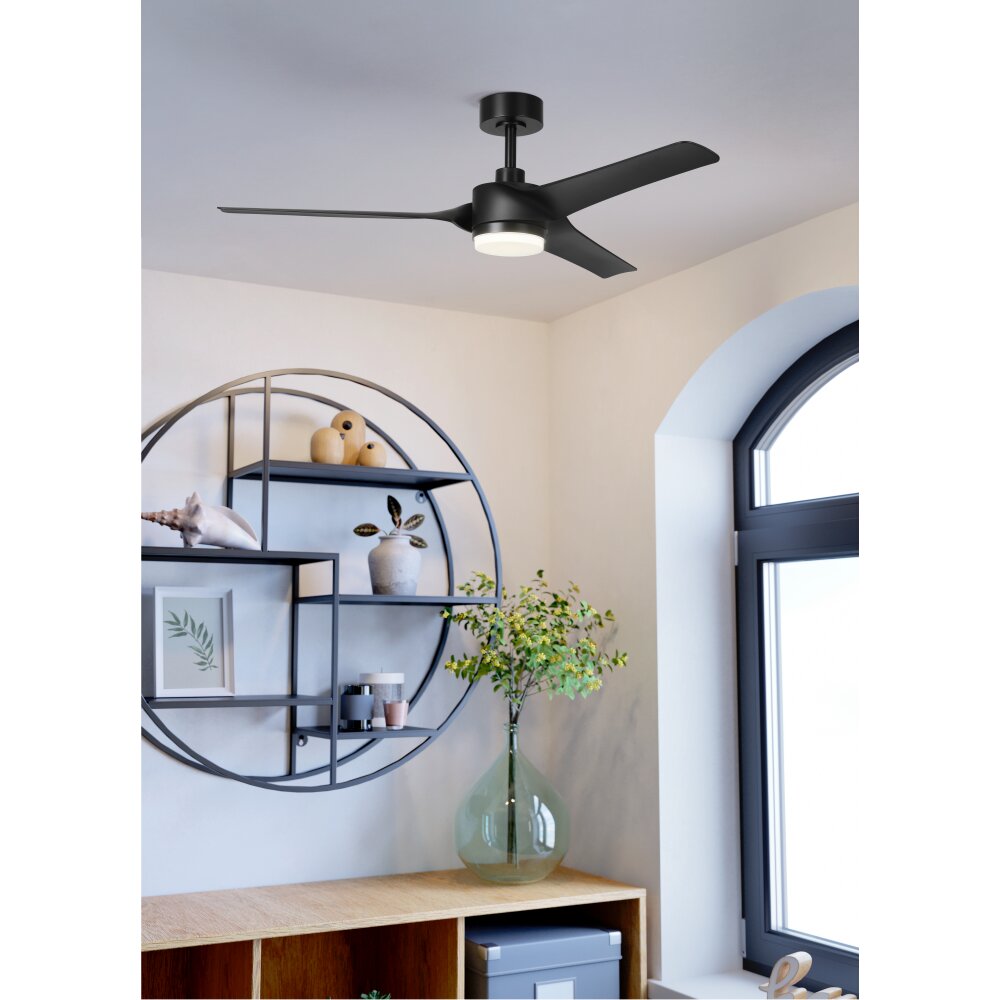 Oświetlenie Eglo ORCUTT lampa z wentylatorem LED Czarny, Zdalne sterowanie main product photo