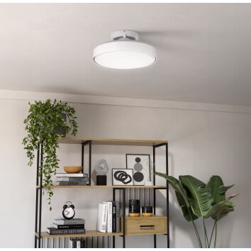 Oświetlenie Eglo mit lampa z wentylatorem LED bialy matowy, Zdalne sterowanie