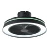 Oświetlenie Eglo mit lampa z wentylatorem LED Czarny, Zdalne sterowanie, Zmieniacz kolorów