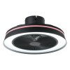 Oświetlenie Eglo mit lampa z wentylatorem LED Czarny, Zdalne sterowanie, Zmieniacz kolorów