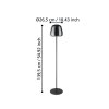 Oświetlenie Eglo ALFERO-Z Lampa stojąca LED Czarny, Zmieniacz kolorów