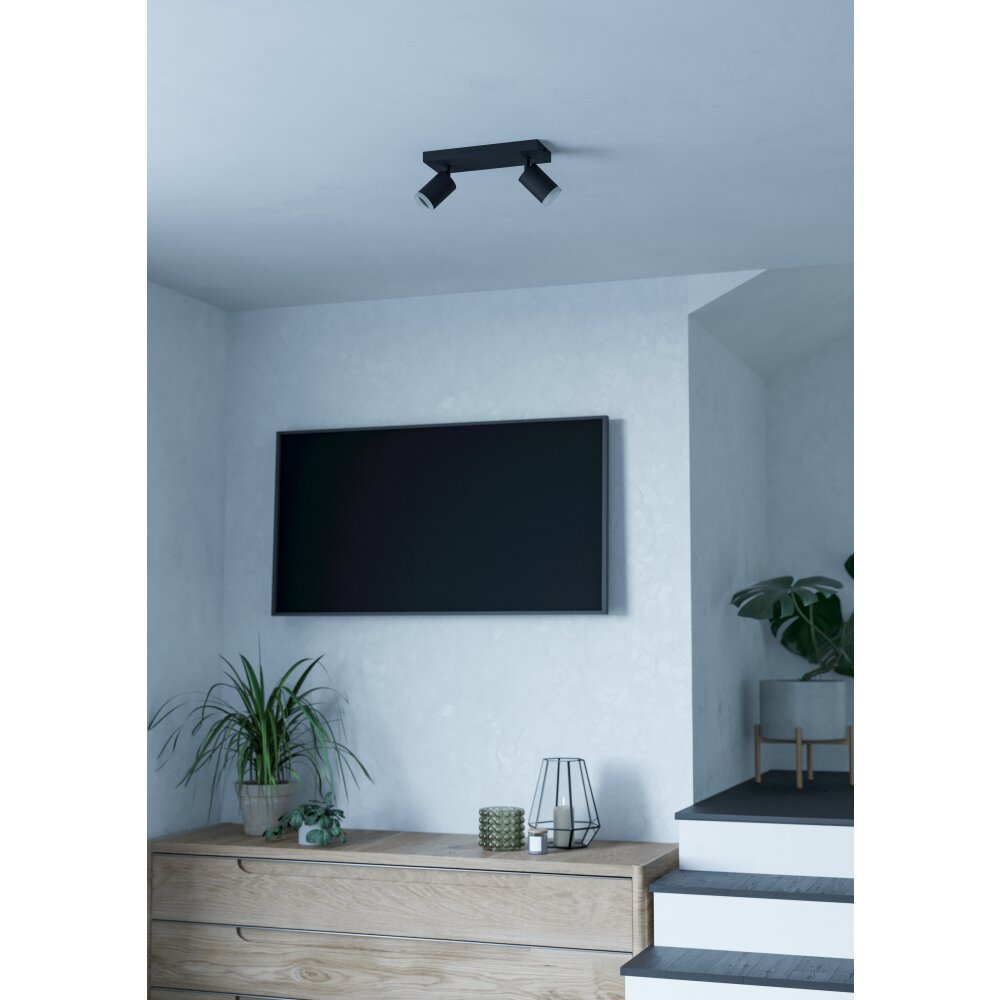 Oświetlenie Eglo MELITELLO-Z Lampa sufitowa, Spot sufitowy LED Czarny, Zmieniacz kolorów main product photo