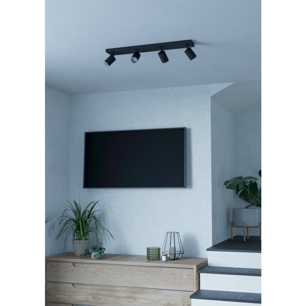 Oświetlenie Eglo MELITELLO-Z Lampa sufitowa, Spot sufitowy LED Czarny, Zmieniacz kolorów main product photo