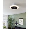 Oświetlenie Eglo mit lampa z wentylatorem LED Czarny, Biały, Zdalne sterowanie