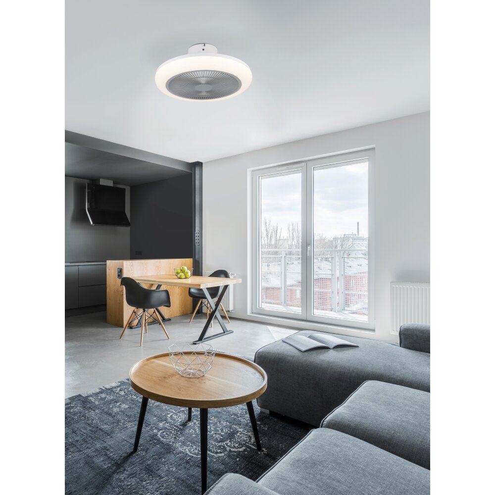 Oświetlenie Eglo mit lampa z wentylatorem LED Szary, Biały, Zdalne sterowanie main product photo