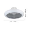 Oświetlenie Eglo mit lampa z wentylatorem LED Szary, Biały, Zdalne sterowanie