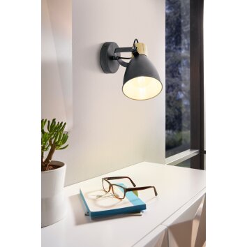 Oświetlenie Eglo COSWARTH lampa sufitowa, spot sufitowy, kinkiet antracytowy, brązowy, biel opalowa