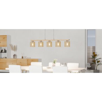 Oświetlenie Eglo CASTRALVO Lampa wisząca Brązowy, Nikiel matowy Oświetlenie Eglo CASTRALVO Lampa wisząca Brązowy, Nikiel matowy