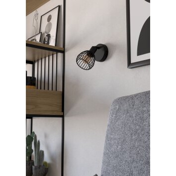 Oświetlenie Eglo SONNINO Spot sufitowy, Lampa ścienna Czarny
