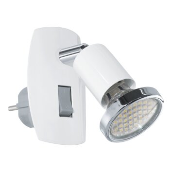 Oświetlenie Eglo EGLO lampka do kontaktu LED chrom, biały