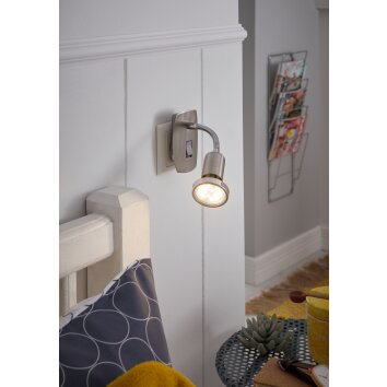 Oświetlenie Eglo EGLO Lampa z wtyczką LED Chrom, Nikiel matowy