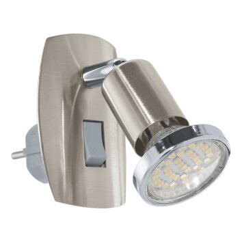Oświetlenie Eglo EGLO lampka do kontaktu LED chrom, nikiel matowy