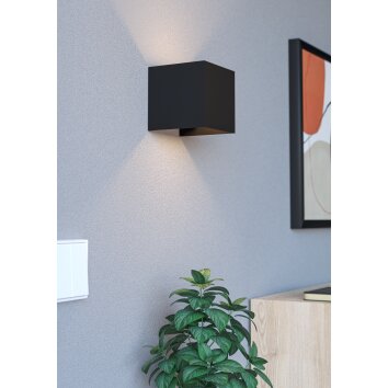 Oświetlenie Eglo RINCINE Lampa ścienna LED Czarny, Czujnik ruchu, Zdalne sterowanie Oświetlenie Eglo RINCINE Lampa ścienna LED Czarny, Czujnik ruchu, Zdalne sterowanie