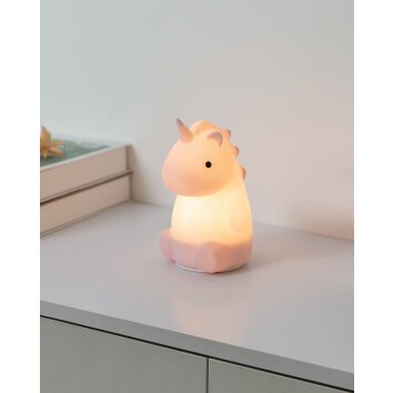 Oświetlenie Eglo CASTELLINO Lampa stołowa LED Różowy, Zdalne sterowanie, Zmieniacz kolorów