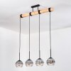 Koyoto lampa wisząca, kula świetlna, lampa wisząca kolory naturalne, czarny, 4-punktowe