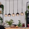 Koyoto lampa wisząca, kula świetlna, lampa wisząca kolory naturalne, czarny, 5-punktowe