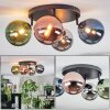 Chehalis lampa sufitowa, kula świetlna niebeieski, chrom, zielony, miedziany, przydymiony, 4-punktowe