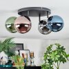 Chehalis lampa sufitowa, kula świetlna niebeieski, chrom, zielony, miedziany, przydymiony, 4-punktowe