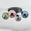 Chehalis Lampa sufitowa, Kula świetlna Niebeieski, Chrom, Zielony, W kolorze miedzi, Przydymiony, 4-punktowe