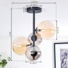 Chehalis Lampa sufitowa, Kula świetlna 33 cm W kolorze bursztynu, Przydymiony, 4-punktowe