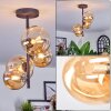 Chehalis lampa sufitowa, kula świetlna 33 cm bursztynowy, 4-punktowe