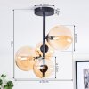 Chehalis lampa sufitowa, kula świetlna 33 cm bursztynowy, 4-punktowe