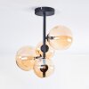 Chehalis lampa sufitowa, kula świetlna 33 cm bursztynowy, 4-punktowe