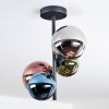 Chehalis lampa sufitowa, kula świetlna 33 cm niebeieski, chrom, zielony, miedziany, przydymiony, 4-punktowe