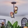 Chehalis lampa sufitowa, kula świetlna 27 cm niebeieski, chrom, zielony, przezroczysty, miedziany, przydymiony, 4-punktowe
